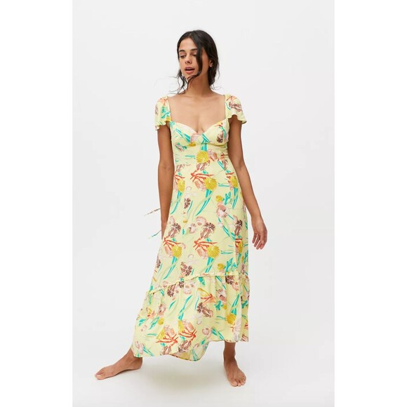 Urban Outfitters Dresses & Skirts - Urban Outfitters Siren Strappy Back Midi Dress size M NWT Seashell Print